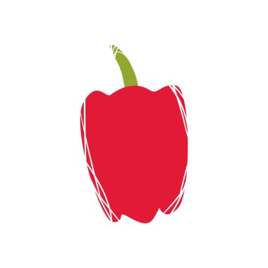 biber bitkisi yalıtılmış vektör tasarımı