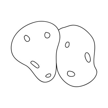 Patates sebze ikonu, sıra tarzı.