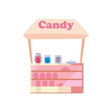 Şeker pazarı izole vektör tasarımı