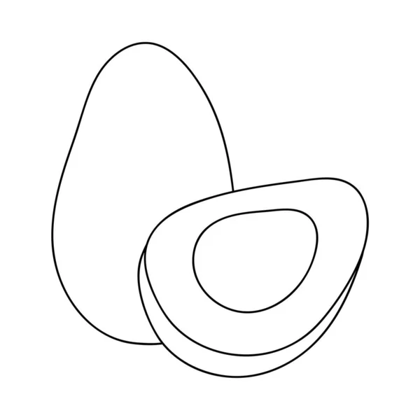 Avocado icon image, line style — Stock Vector
