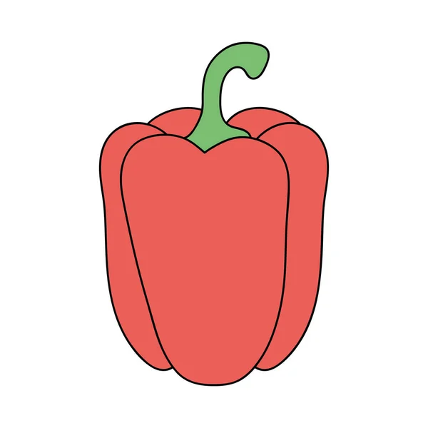 Peper groente icoon, platte stijl — Stockvector