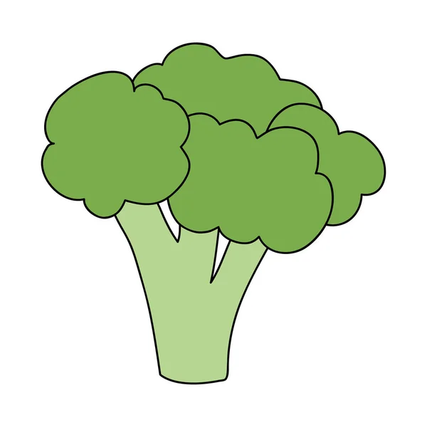 Icône de légumes brocoli, style plat — Image vectorielle