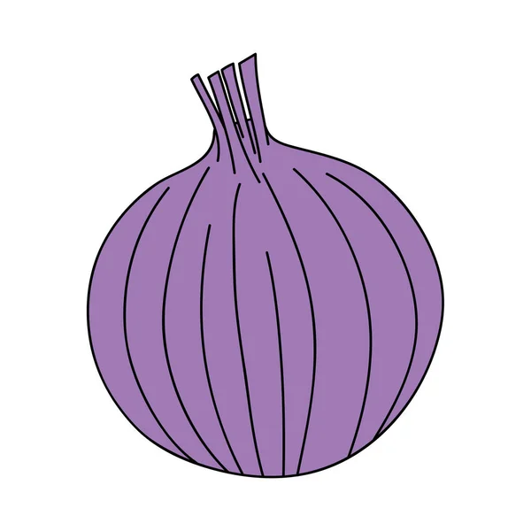 Icono de cebolla vegetal, estilo plano — Archivo Imágenes Vectoriales