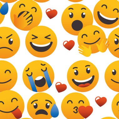 emoji yüzlü tasarım, renkli tasarım
