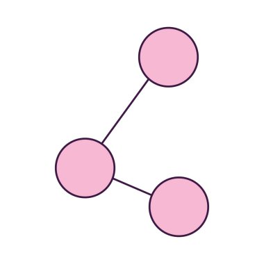pembe paylaşım simgesi, renkli tasarım