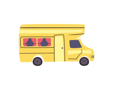 Sarı karavan vektör tasarımı