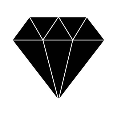 Elmas mücevher simgesi, siluet tarzı