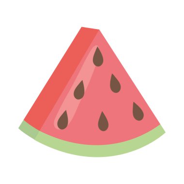 Karpuz dilimi simgesi, düz stil