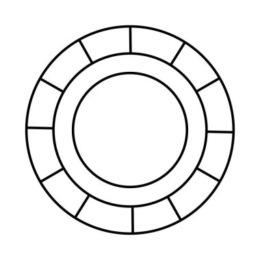Kumarhane kumar çipi simgesi, satır biçimi
