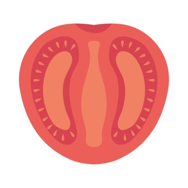 domates dilimi simgesi, renkli tasarım