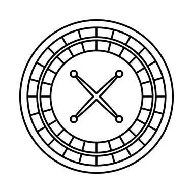 Kumarhane kumar ruleti ikonu, çizgi tarzı