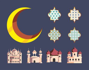 Ramazan camileri Ay 'ı ve çerçeve tasarımını belirler