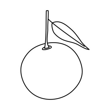turuncu meyve simgesi, çizgi biçimi