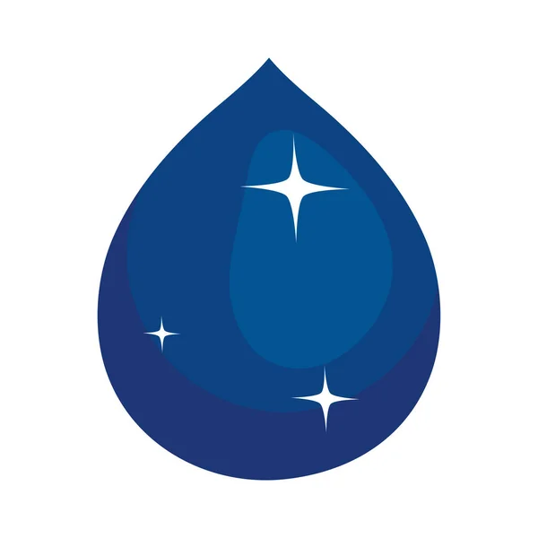 Icono de gota de agua azul, diseño colorido — Archivo Imágenes Vectoriales