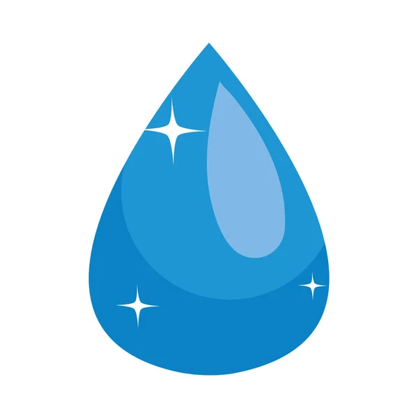 Pictogram van blauwe waterdruppel, kleurrijk ontwerp — Stockvector