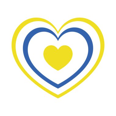 Kalbin içindeki kalpler, renkli tasarım.