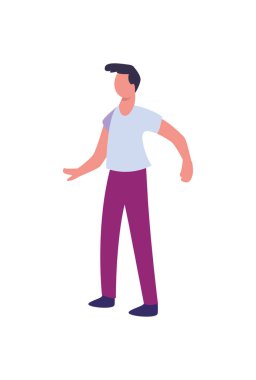 Man çizgi filmi izole vektör tasarımı