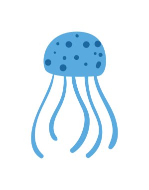 Denizanası hayvan izole vektör tasarımı