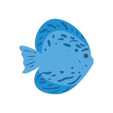 Çizgi vektör dizaynlı balık hayvan