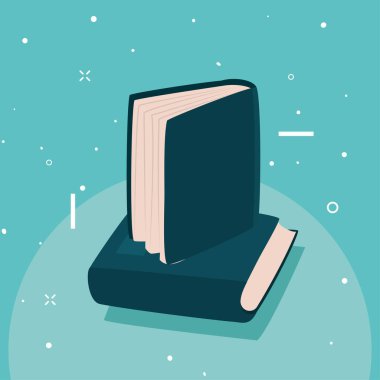 Mavi arkaplan vektör tasarımı hakkında iki eğitim kitabı