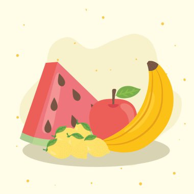 Sağlıklı gıda ürünleri vektör tasarımı