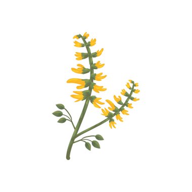 sevimli sarı çiçek vektör tasarımı