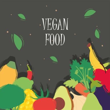 vegan gıda ikonu vektör tasarımı