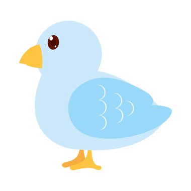 mavi ördek simgesi, renkli tasarım