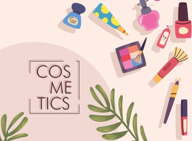 Yaprak vektör tasarımlı kozmetik simgesi