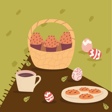 Mutlu Paskalya sepetleri