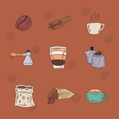Kahve içecek sembolleri.