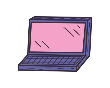 İzole dijital dizüstü bilgisayar