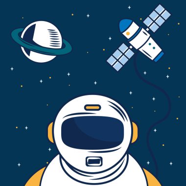 uzay astronot çizimi