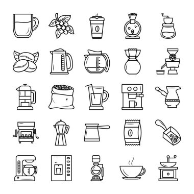 kahve simgeleri tasarımı