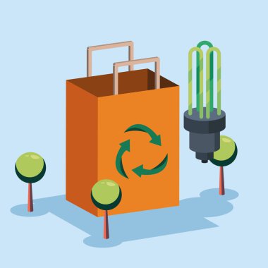 Isometric ekolojik çanta