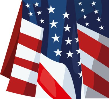 İzole edilmiş Amerikan bayrağı