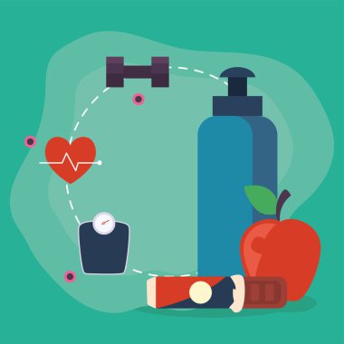 Sağlıklı yaşam biçimi sembolleri