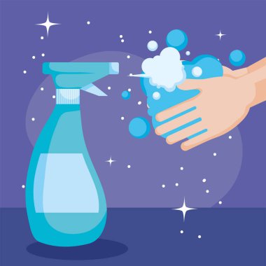 Dezenfektan şişesi.