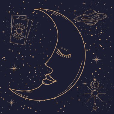 karikatür ay çizimi