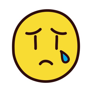 Ağlayan emoji yüzü