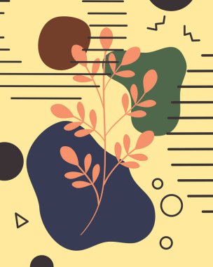 renkli soyut yapraklar