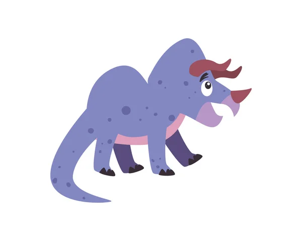 Desenho animado de dinossauro triceratops — Vetor de Stock