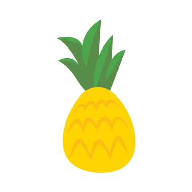 İzole edilmiş ananas meyvesi.