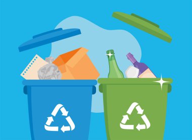 kağıt plastik çöpler