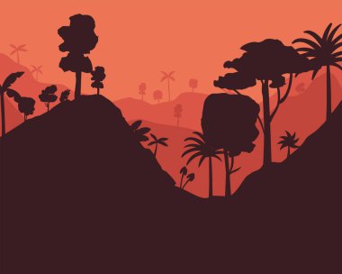 turuncu tropikal orman