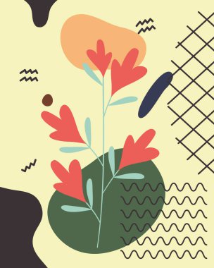 soyut çiçek tasarımı