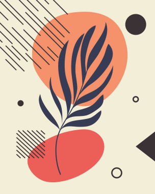 tropik yaprak illüstrasyonu