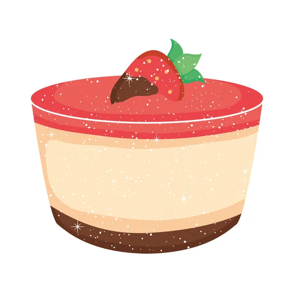 Sweet pudding dessert — Stock Vector