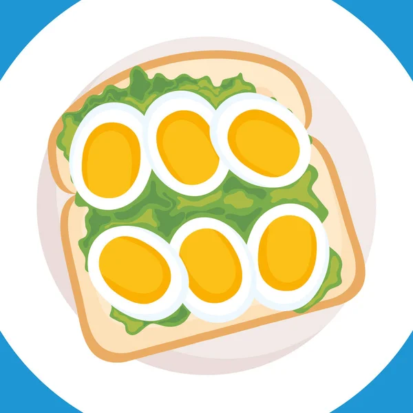 Eieren toast ontwerp — Stockvector