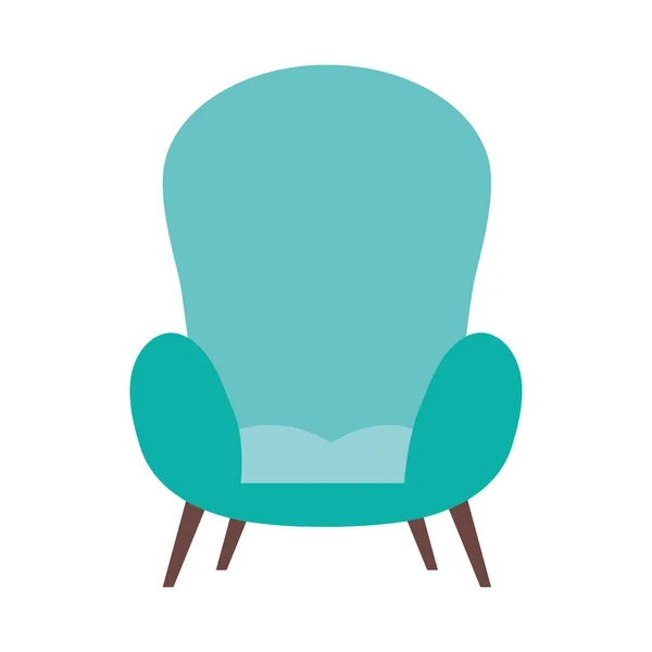 Diseño de sillón turquesa — Vector de stock